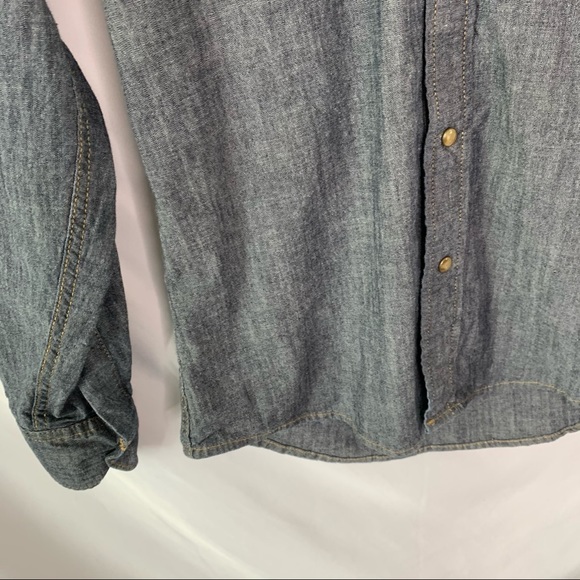 Wrangler Indigo Men’s Denim Pearl Snap Sz Medium - Picture 7 of 14